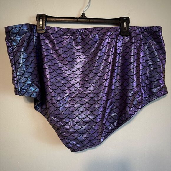 TORRID PURPLE IRIDESCENT MERMAID HIGH WAIST SWIM BOTTOM 4X - Picture 9 of 14